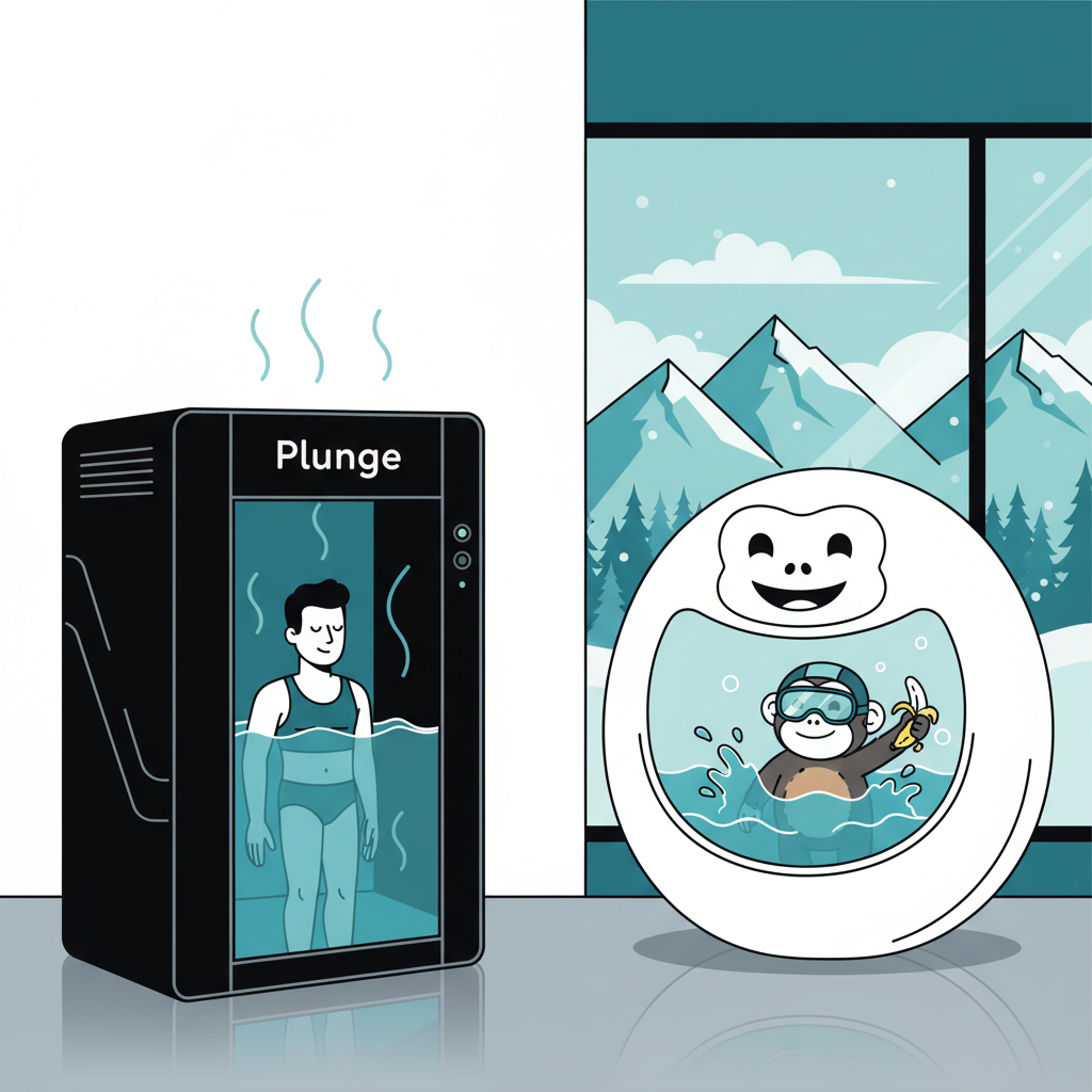 Illustration for Plunge vs. Polar Monkey: Choosing the Best Cold Plunge System for Your Home Wellness Retreat