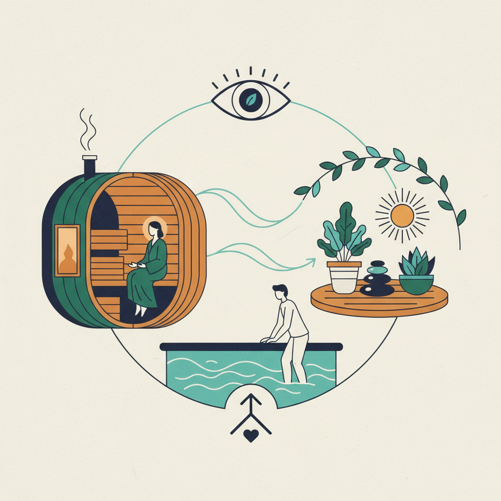 Illustration for The Ultimate Guide: Crafting Your Perfect Home Wellness Retreat with Saunas and Cold Plunges