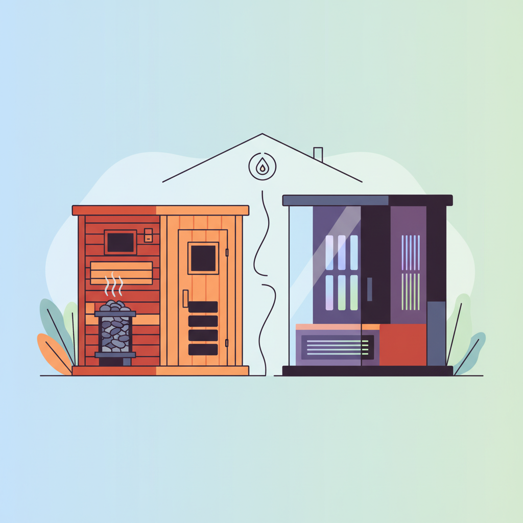 Illustration for Traditional vs. Infrared Saunas: The Ultimate Guide to Choosing Your Home Wellness Retreat
