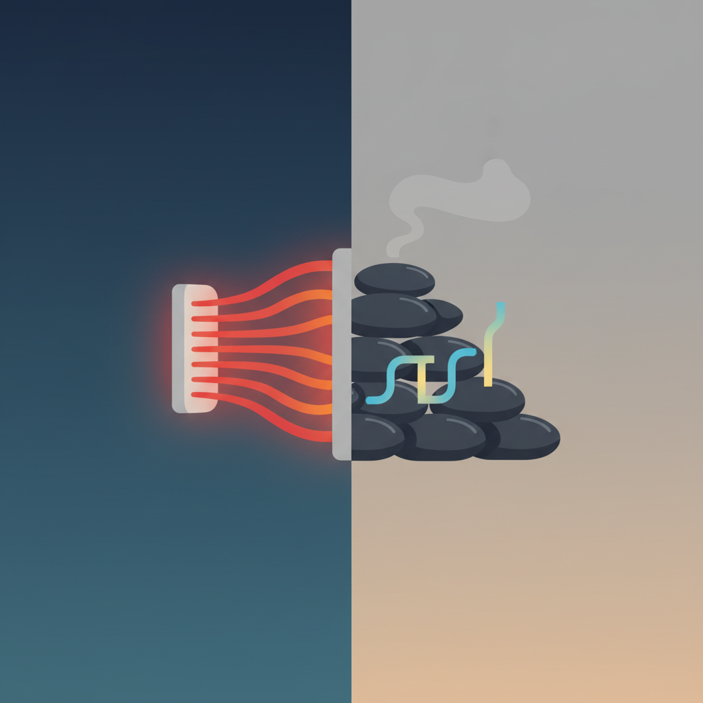 Illustration for The Definitive Comparison: Infrared vs. Electric Sauna Heaters for Home Use