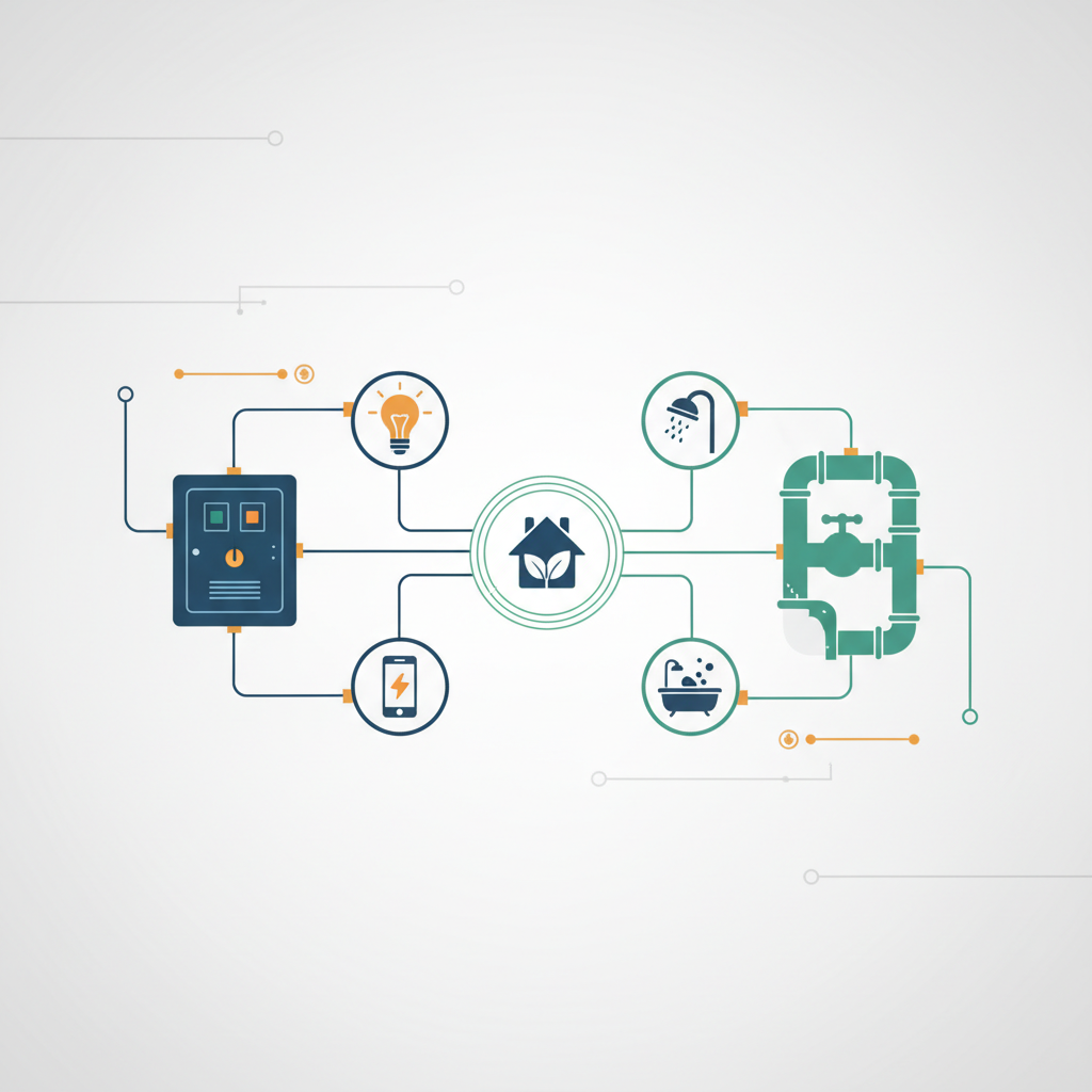 Illustration for Essential Electrical and Plumbing for a Seamless Home Wellness Installation