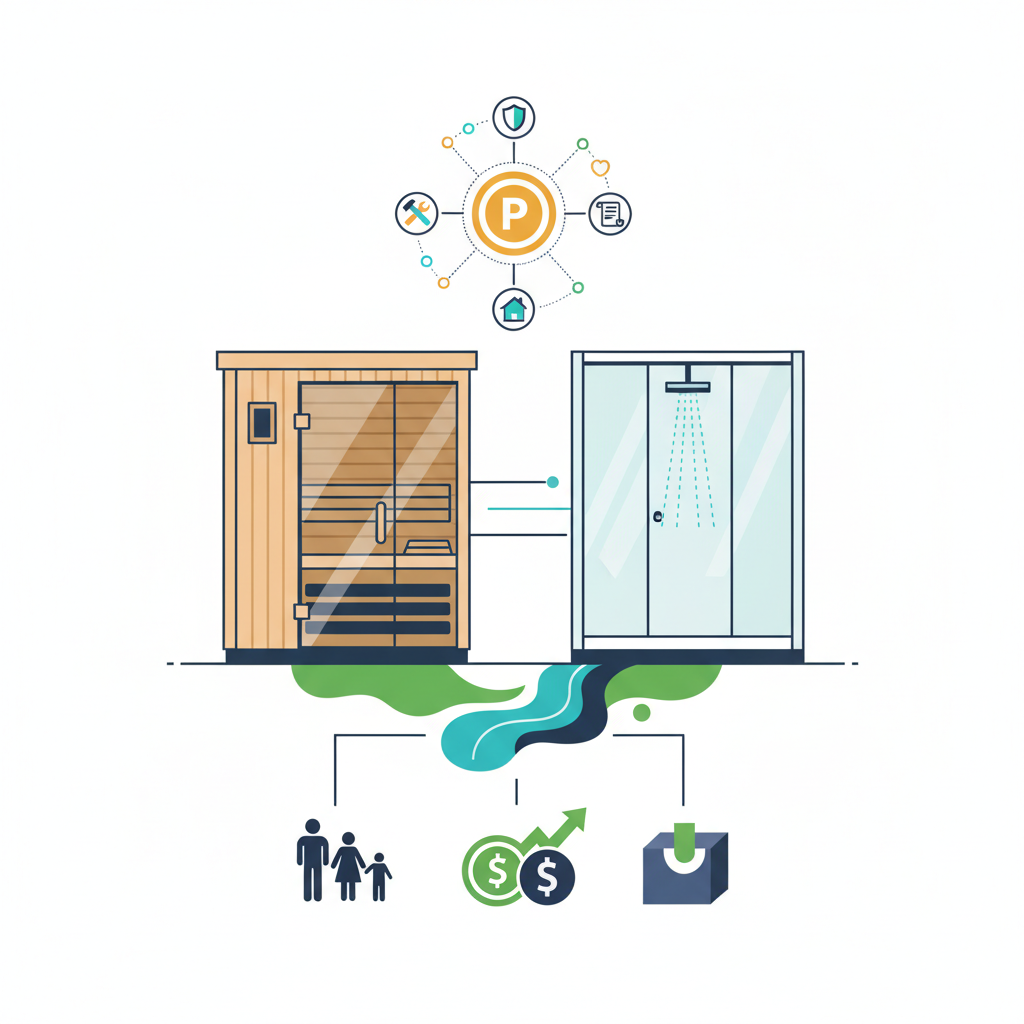 Illustration for Essential Guide to Permitting and Building Codes for Your Home Sauna and Steam Shower