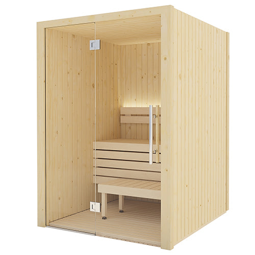 SaunaLife Xperience Series X2 Indoor Home Sauna for 2 People (With All-Glass Front)