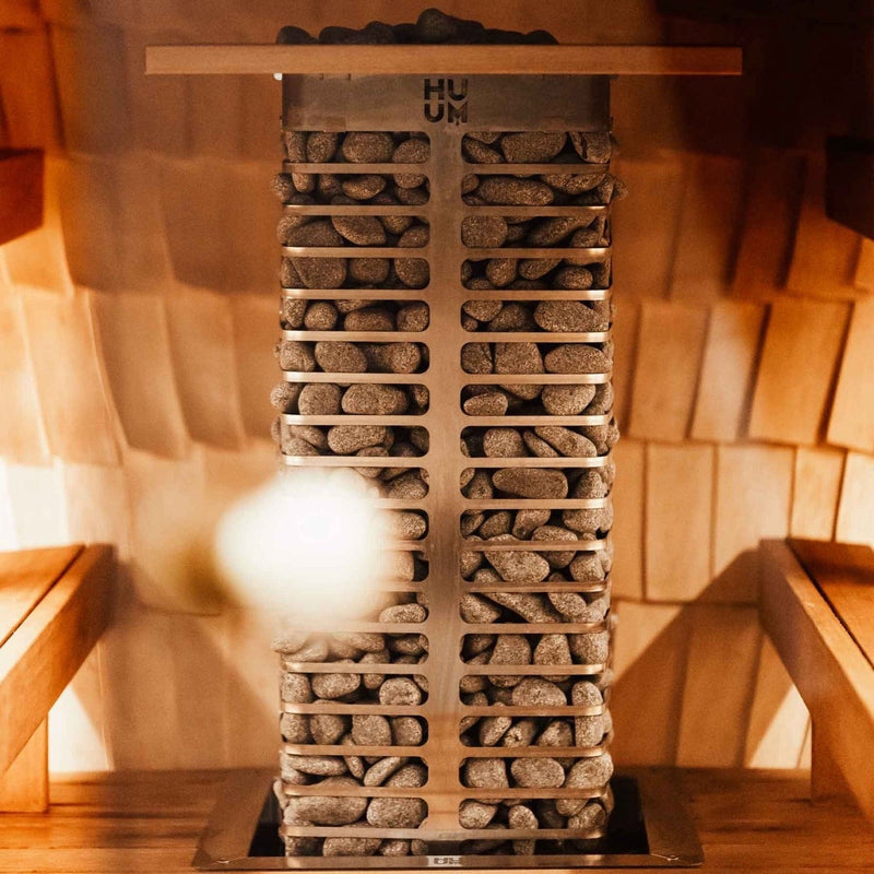 HUUM Steel 11 Sauna Heater Package (10.5kW Electric Heater + Control Unit + Stones)