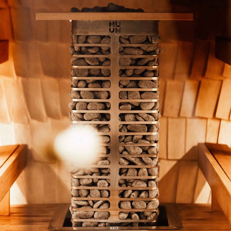 HUUM Steel 6 Sauna Heater Package (6.0kW Electric Heater + Control Unit + Stones)