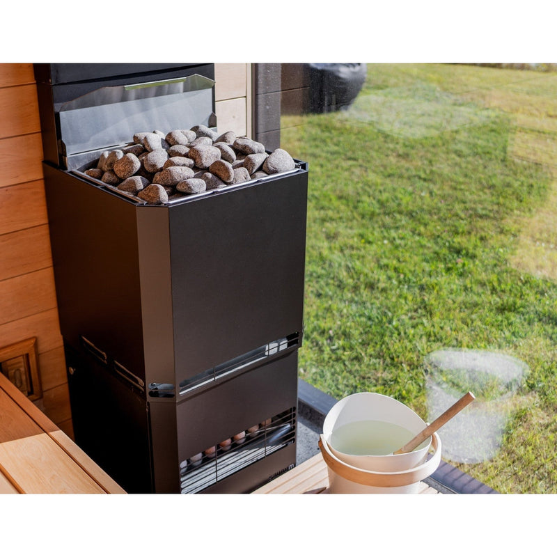 Saunum Air L 15 Sauna Heater Package (15.2kW Black Heater + AirIQ Wi-Fi Control Unit + Stones)