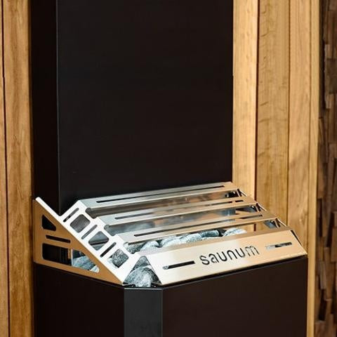 Saunum Air 7 Sauna Heater Package (6.4kW Black Heater + AirIQ Wi-Fi Control Unit + Stones)