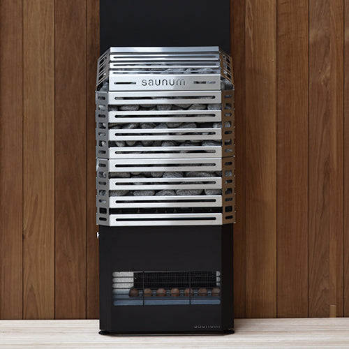 Saunum Air 7 Sauna Heater Package (6.4kW Stainless Steel Heater + AirIQ Wi-Fi Control Unit + Stones)