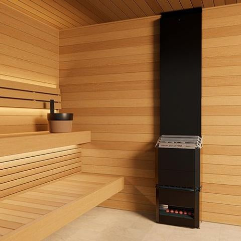 Saunum Air 7 Sauna Heater Package (6.4kW Black Heater + AirIQ Wi-Fi Control Unit + Stones)