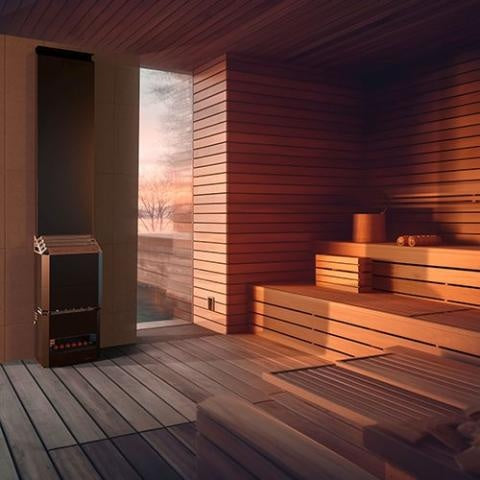 Saunum Air 5 Sauna Heater w/ Climate Equalizer (4.8kW - Black - 240V)