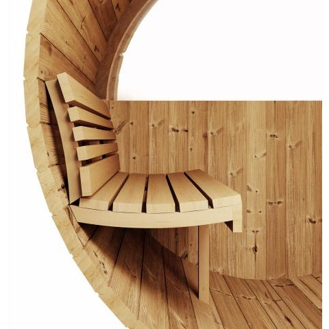 SaunaLife ERGO Series E8W Outdoor Barrel Sauna for 6 People (With Rear Window)