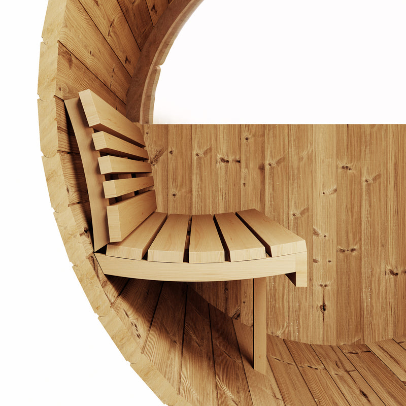 SaunaLife ERGO Series E8W Outdoor Barrel Sauna for 6 People (With Rear Window)