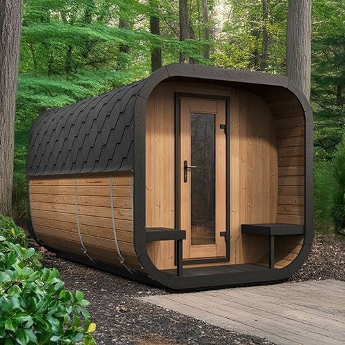 SaunaLife Cube Series CL12GCP Outdoor Sauna for 8 People