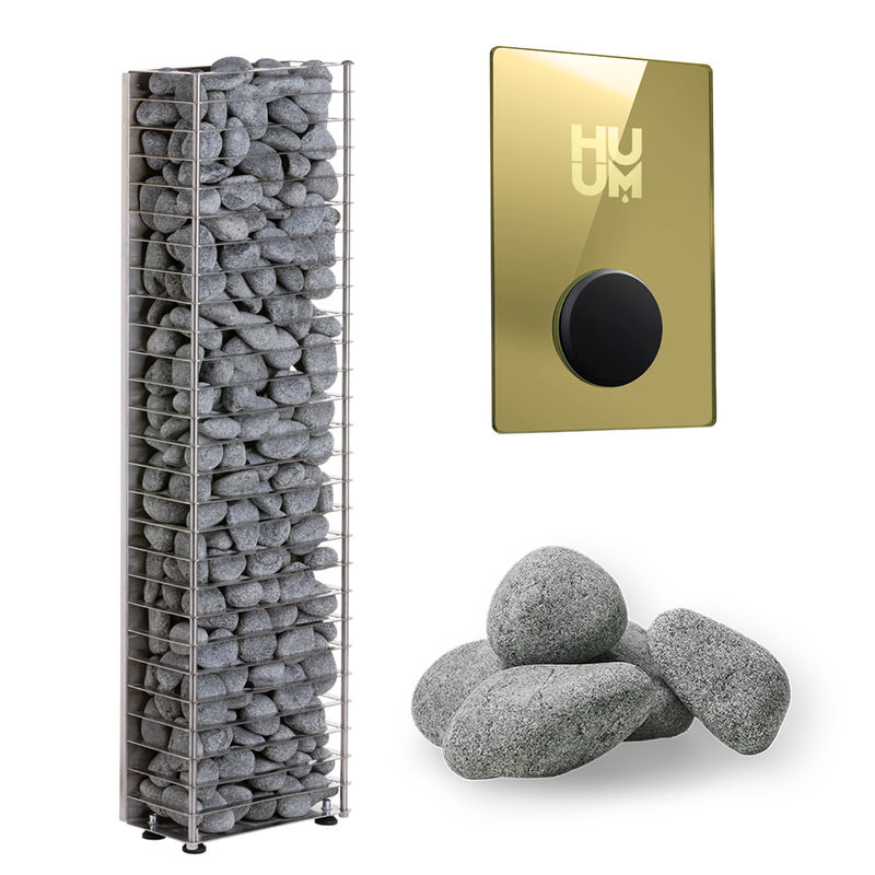 HUUM Cliff Mini 4 Sauna Heater Package (3.5kW Electric Heater + Control Unit + Stones)
