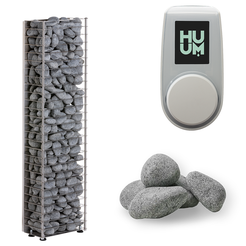 HUUM Cliff Mini 4 Sauna Heater Package (3.5kW Electric Heater + Control Unit + Stones)