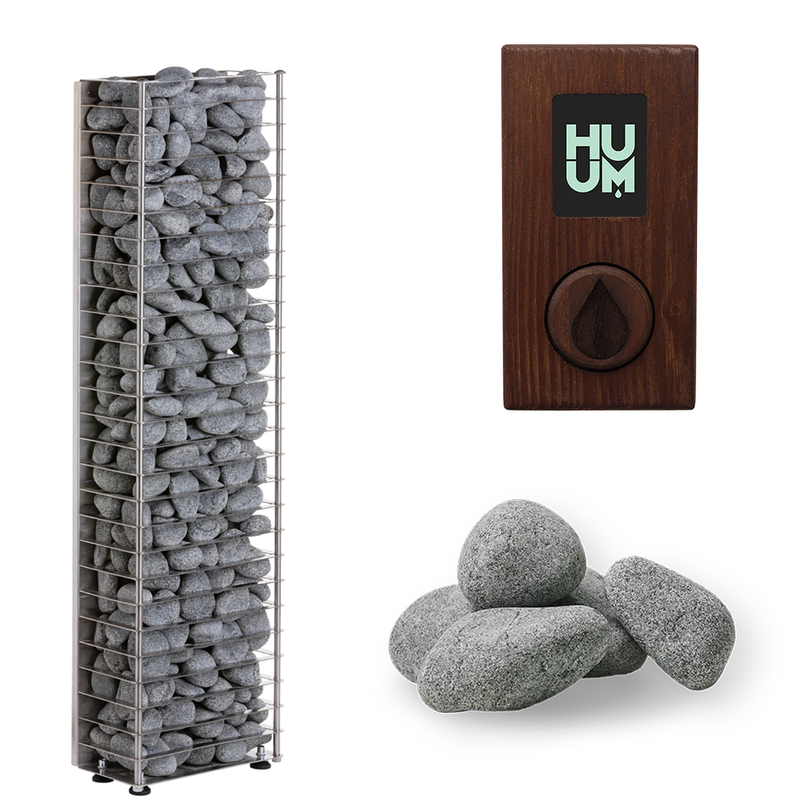 HUUM Cliff Mini 4 Sauna Heater Package (3.5kW Electric Heater + Control Unit + Stones)