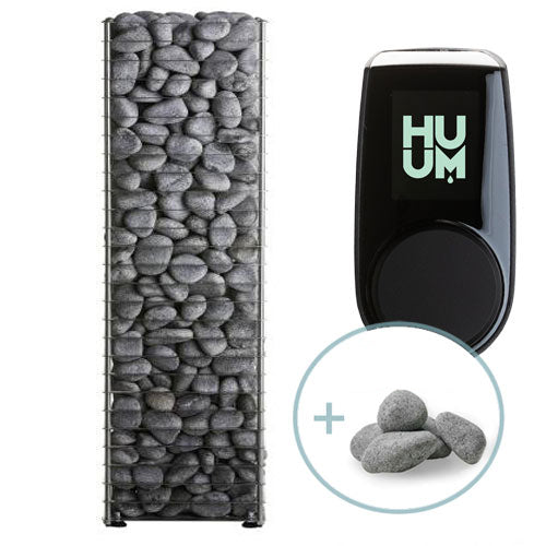 HUUM Cliff 6 Sauna Heater Package (6.0kW Electric Heater + Control Unit + Stones)