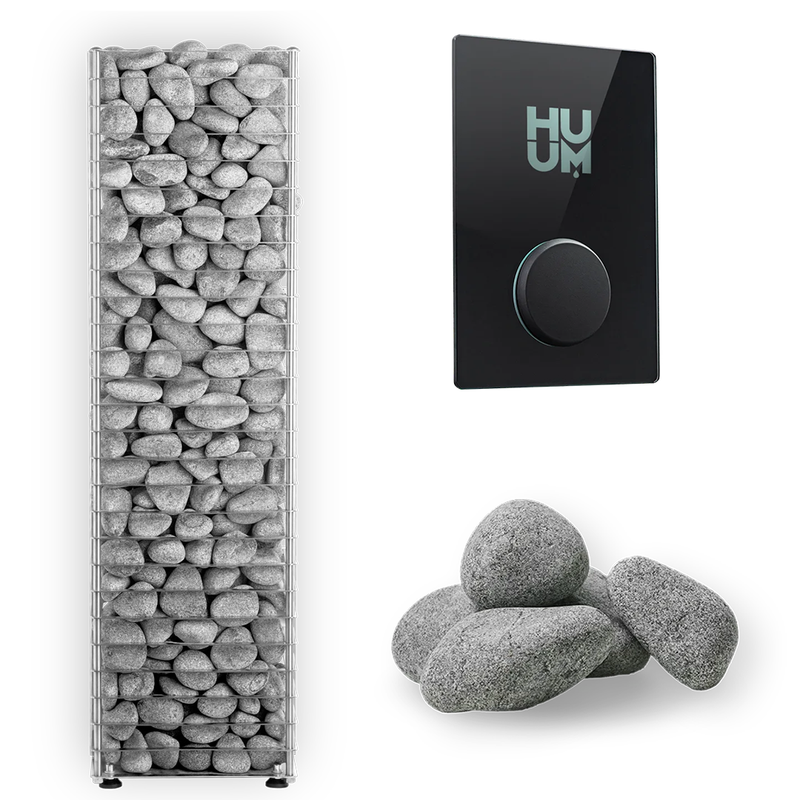 HUUM Cliff 11 Sauna Heater Package (10.5kW Electric Heater + Control Unit + Stones)