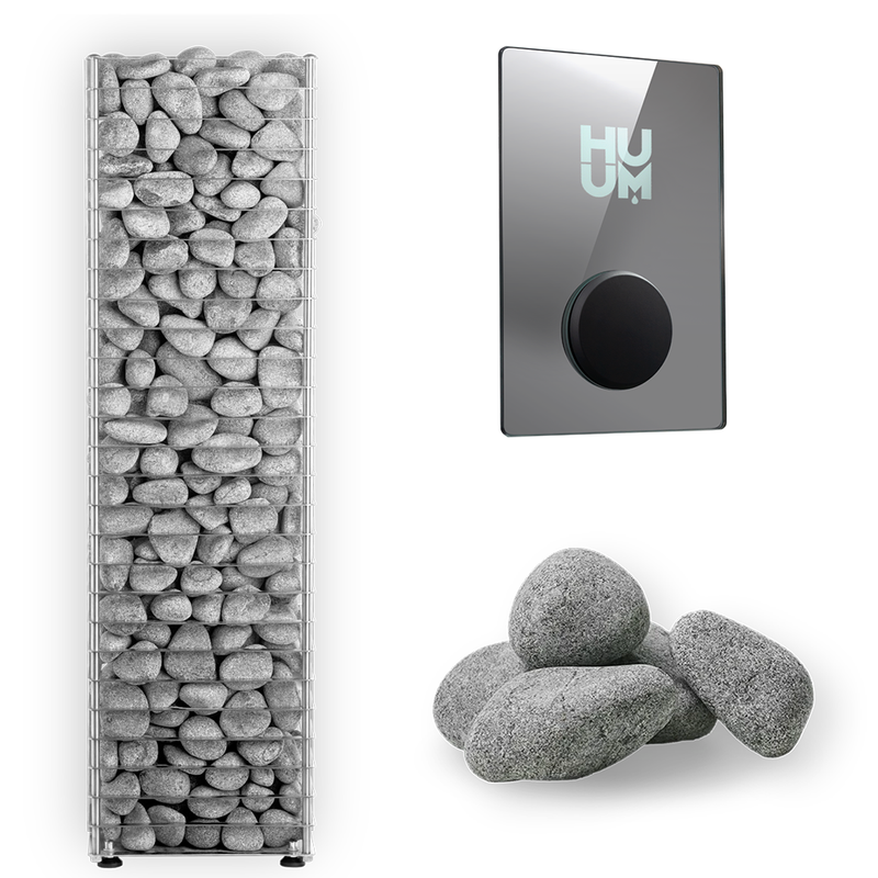 HUUM Cliff 9 Sauna Heater Package (9.0kW Electric Heater + Control Unit + Stones)