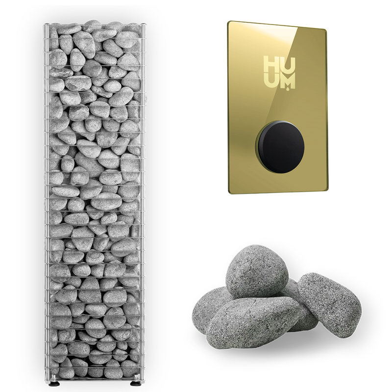 HUUM Cliff 11 Sauna Heater Package (10.5kW Electric Heater + Control Unit + Stones)