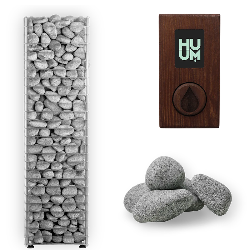 HUUM Cliff 11 Sauna Heater Package (10.5kW Electric Heater + Control Unit + Stones)