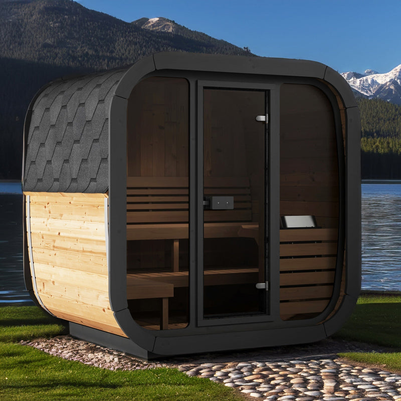 SaunaLife Cube Series CL5G Outdoor Sauna for 4 People