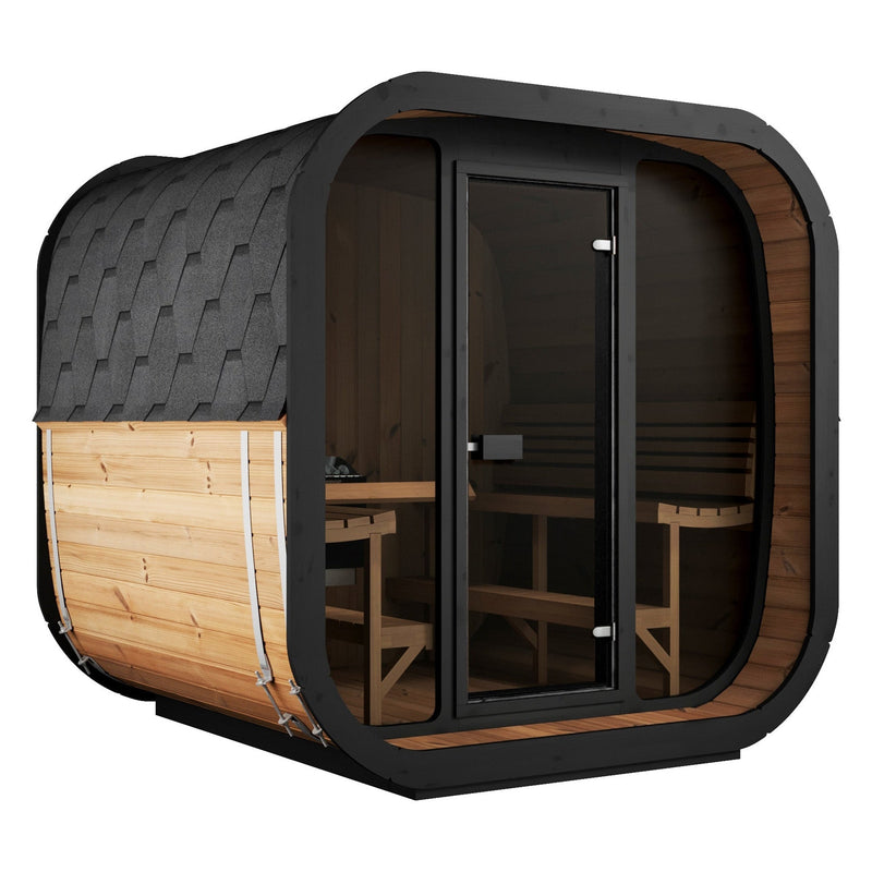 SaunaLife Cube Series CL7G Outdoor Sauna for 6 People