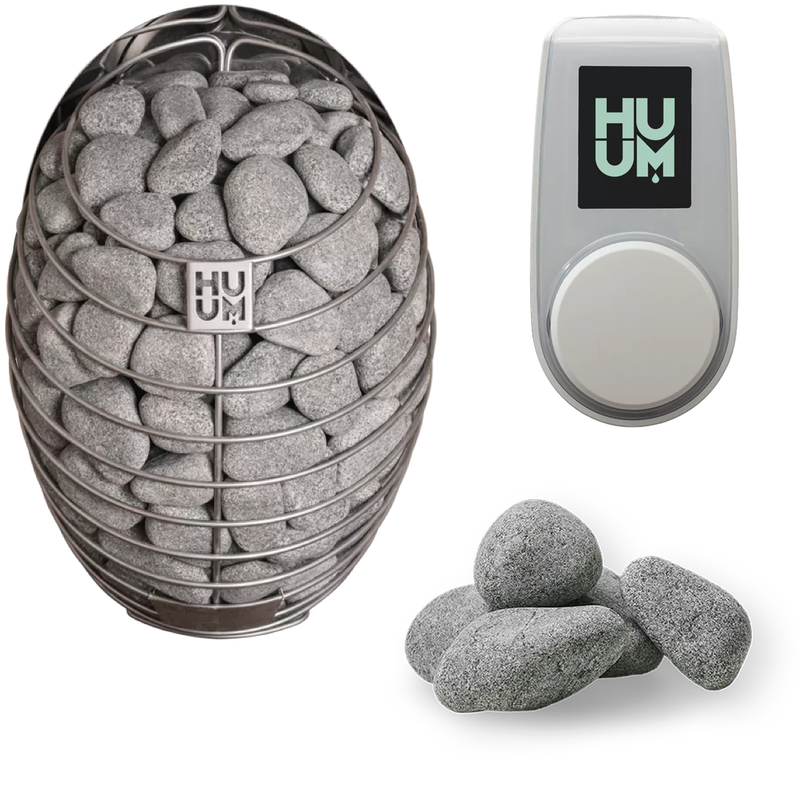 HUUM Drop 4.5 Sauna Heater Package (4.5kW Electric Heater + Control Unit + Stones)