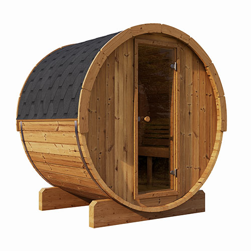 SaunaLife ERGO Series E6 Outdoor Barrel Sauna for 3 People