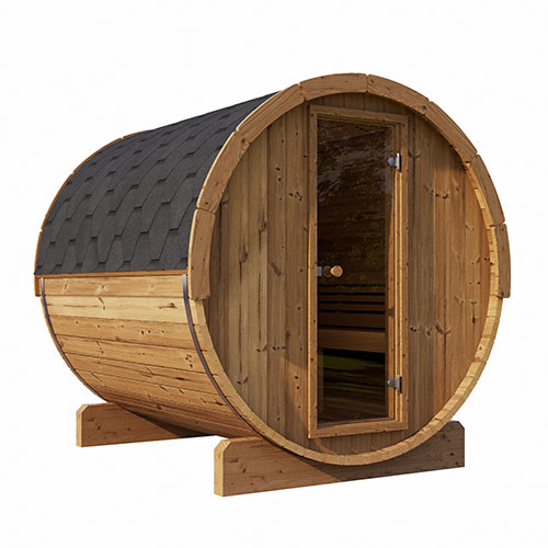SaunaLife ERGO Series E8 Outdoor Barrel Sauna for 6 People