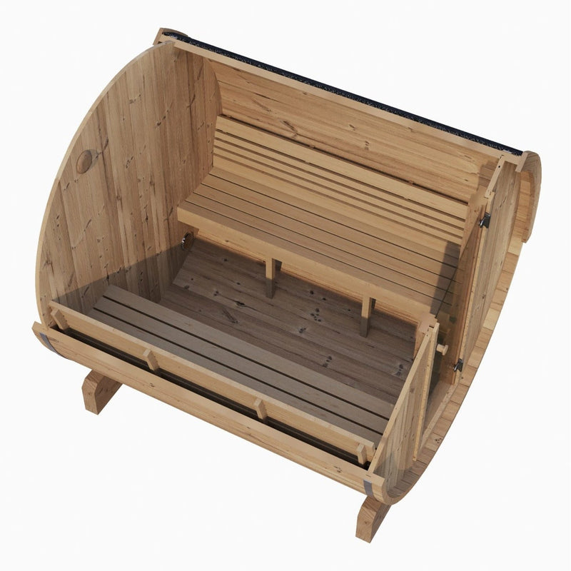 SaunaLife ERGO Series E8 Outdoor Barrel Sauna for 6 People