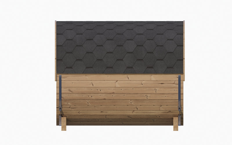 SaunaLife ERGO Series E8G Outdoor Barrel Sauna for 6 People (With All-Glass Front)