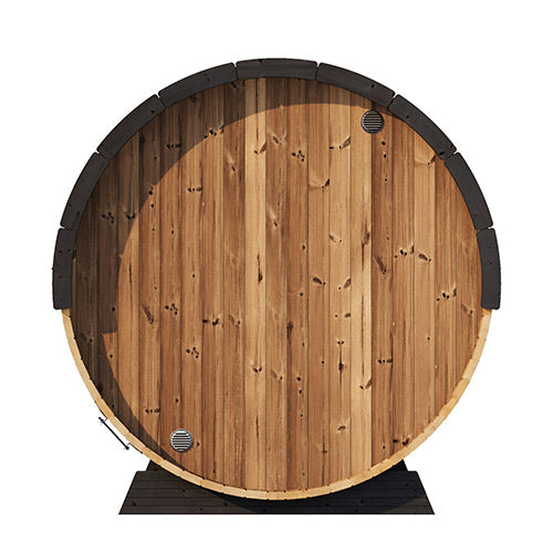 SaunaLife ERGO Elegance Series EE8G Outdoor Barrel Sauna for 6 People (With All-Glass Front)