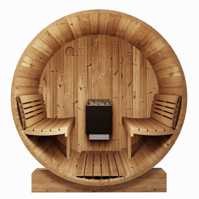 SaunaLife ERGO Series E8 Outdoor Barrel Sauna for 6 People