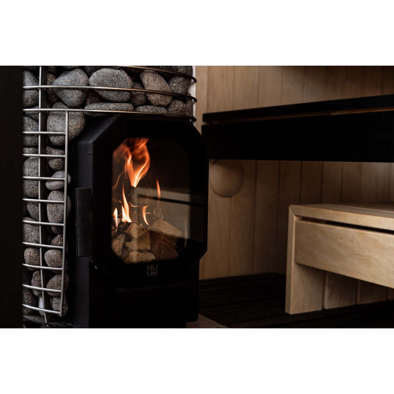 HUUM Hive Flow LS Wood-Burning Sauna Stove w/ Firebox Extension (9.8kW)