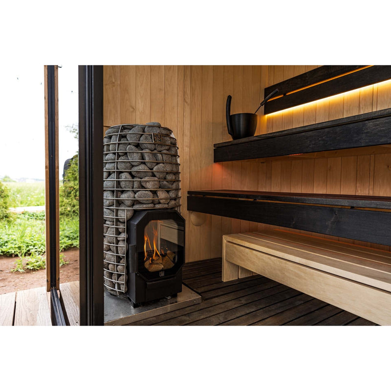 HUUM Hive Flow LS Wood-Burning Sauna Stove w/ Firebox Extension (9.8kW)