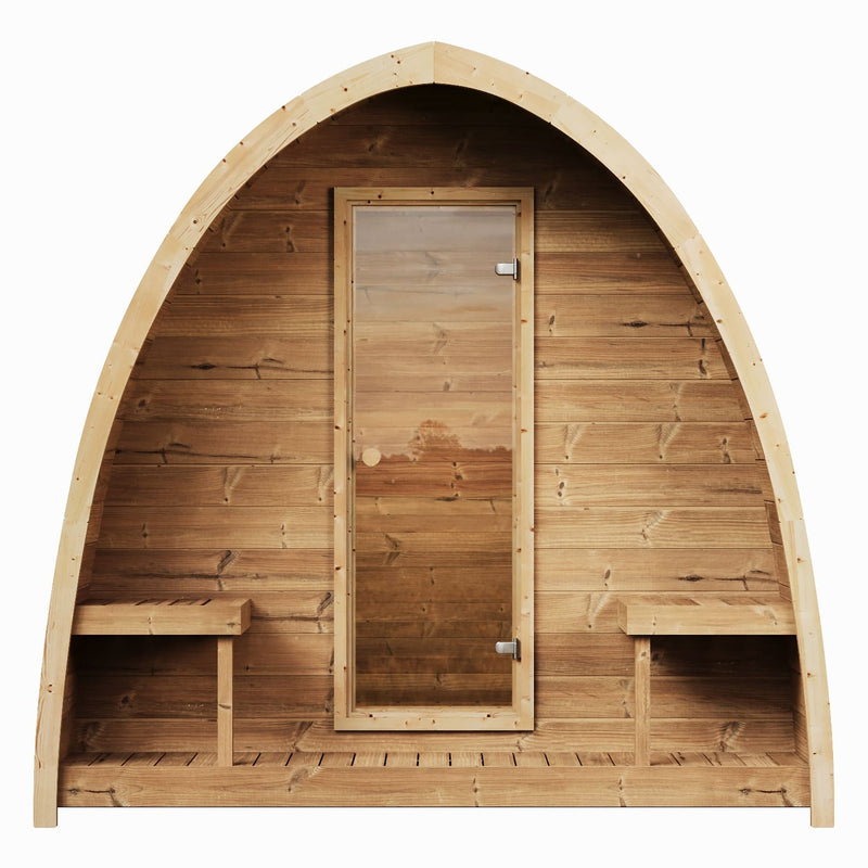 SaunaLife Garden Series G3 Outdoor Sauna for 6 People (With Front Porch)