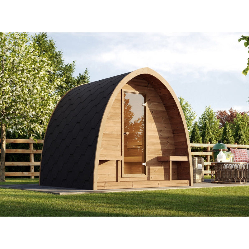 SaunaLife Garden Series G3 Outdoor Sauna for 6 People (With Front Porch)