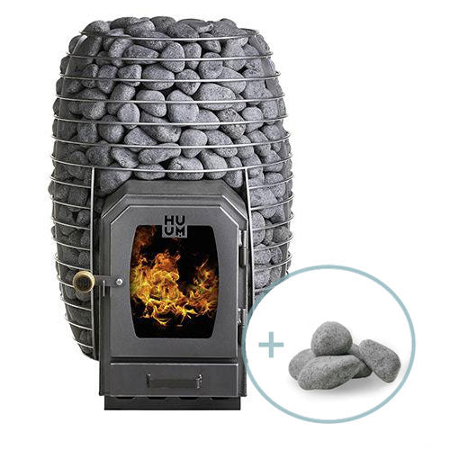 HUUM Hive Wood 17 Sauna Stove Package (17.0kW Wood-Burning Stove + Stones)