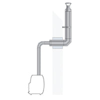 Sauna Wood Stove Chimney Set, Thru-Wall