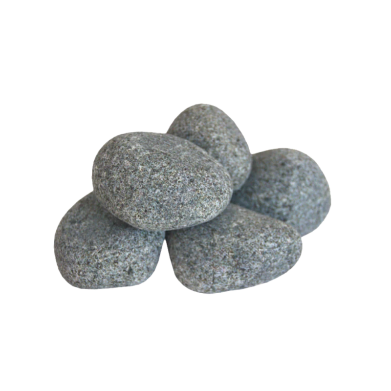 Sauna Heater Stones, Rounded Olivine, 5-10cm, 33lbs
