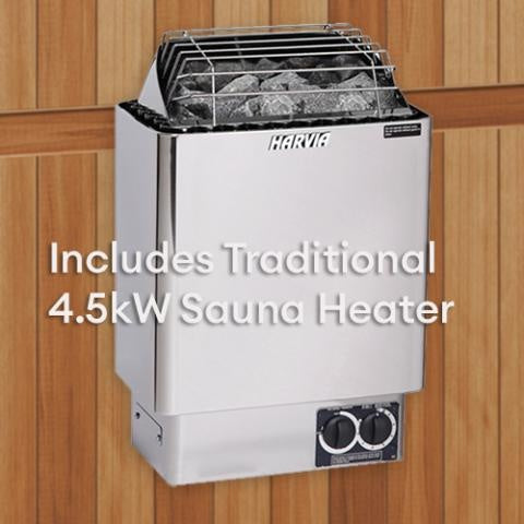 Finnmark FD-5 Trinity XL Infra-Steam Sauna for 4 People (Infrared + Steam + Red Light All-In-One Sauna)