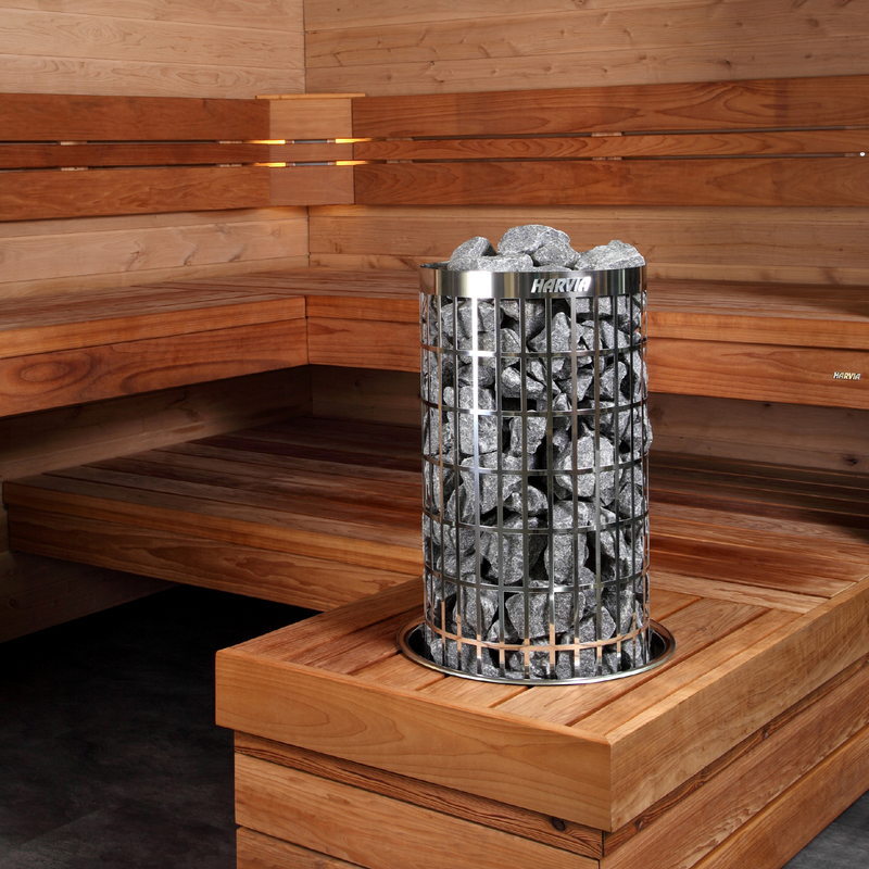 Harvia Cilindro PC90E Stainless Steel Sauna Heater (9.0kW - 240V)