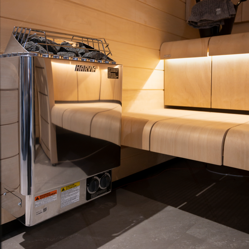 Harvia KIP80B Stainless Steel Sauna Heater w/ Built-In Controls (8.0kW - 240V)