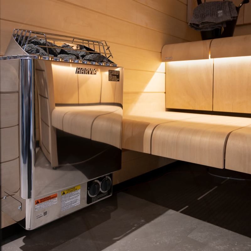 Harvia KIP60B Stainless Steel Sauna Heater w/ Built-In Controls (6.0kW - 240V)