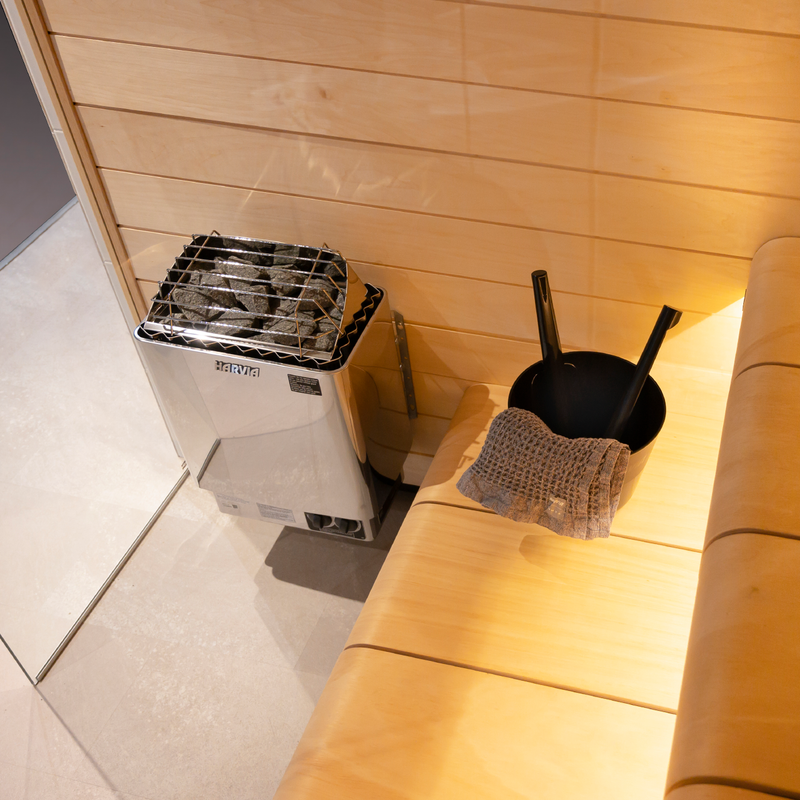 Harvia KIP60B Stainless Steel Sauna Heater w/ Built-In Controls (6.0kW - 240V)