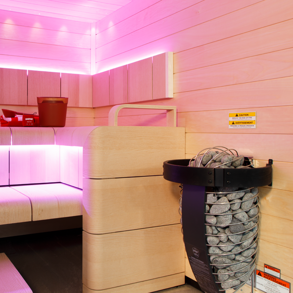 Harvia Spirit SP90E Sauna Heater Package (9.0kW Electric Heater + Control Unit + Stones)