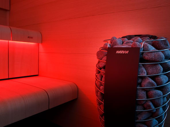 Harvia Spirit SP90E Sauna Heater Package (9.0kW Electric Heater + Control Unit + Stones)