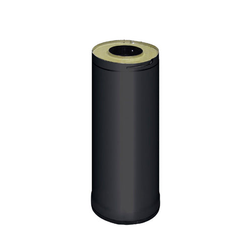 Sauna Wood Stove Chimney Extension, 500mm, Black Steel