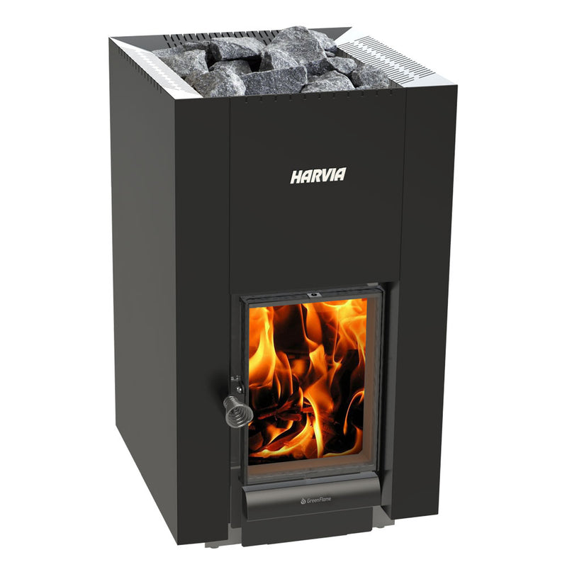 Harvia GreenFlame Series 15.7kW Wood-Burning Sauna Stove (WKLI22GM)